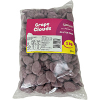 Purple  Clouds - Grape 1kg Bulk Lollies Bag for Lolly Buffet - Lolliland