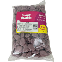 Purple  Clouds - Grape 1kg Bulk Lollies Bag for Lolly Buffet - Lolliland