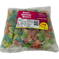 Sour Gummy Bears - Mixed colours - Gluten Free - 8kg Carton