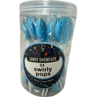 Swirly Pops - Blue - Tub of 24x12g - Carton of 12