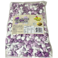 Chocolate Candy Hearts Purple, Lilac & White 1kg